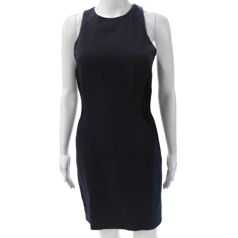Rag & Bone Womens Black Sheath Dress Sleeveless Crew Neck Knee Length Size 2